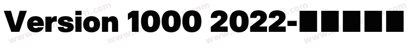 Version 1000 2022字体转换